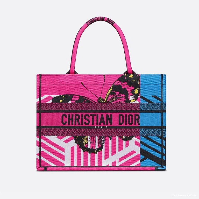 Cheap Canvas Pop D-Jungle Book Motif Dior Tote Blue Rose 0817 Luxury
